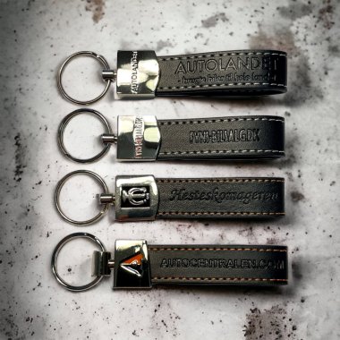 Læder - Metal Nøgleringe