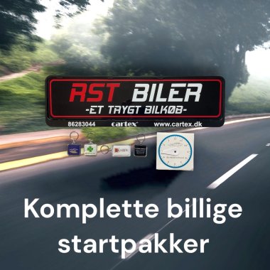 Opstartspakker med nummerpladerammer og mere