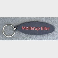 Oval Silicone nglering med logo/tekst, der er forhjet og farvelagt