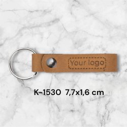 gte Lder nglering med logo/tekst stanset i lderet