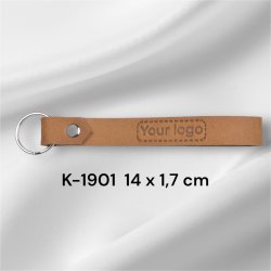 gte Lder nglering med logo/tekst stanset i lderet