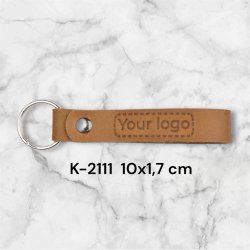 gte Lder nglering med logo/tekst stanset i lderet