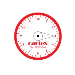 P-Skiver Rund 1 farvet eller 2 farvet tryk