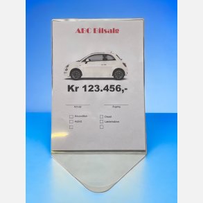 Prisskilteholder A4 p hjkant