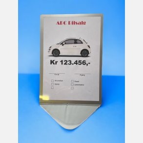 Prisskilteholder A4 p hjkant med slvkant