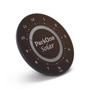 Elektronisk P-Skive Park Solar med dit eget logo
