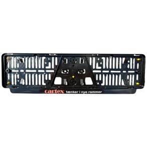 Nye Nummerpladerammer i sort med IML-tryk